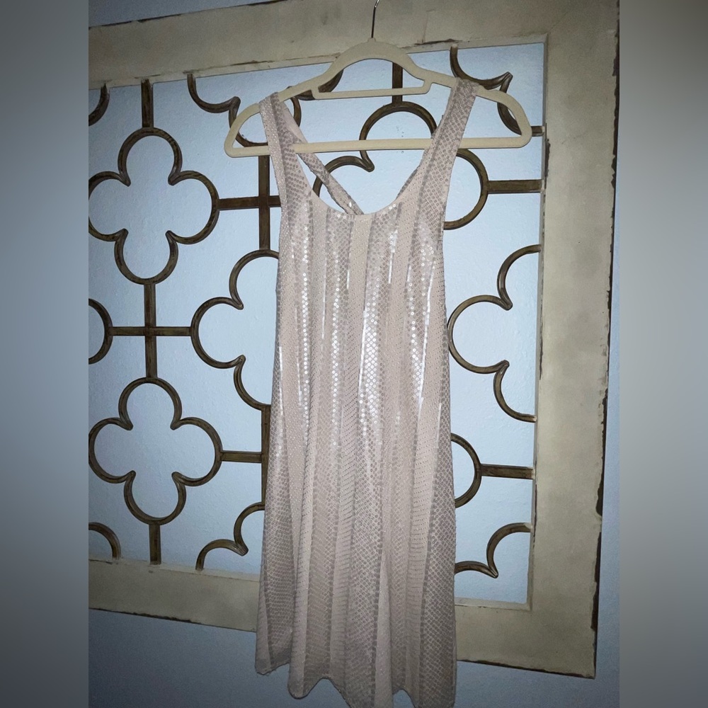 NEVER WORN Twist-Back BCBG Sequin Dress